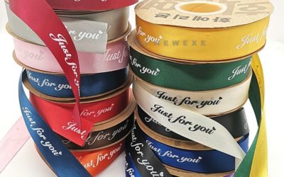 Wide 45m*2.5cm “Just for you” Satin Polyester Ribbon