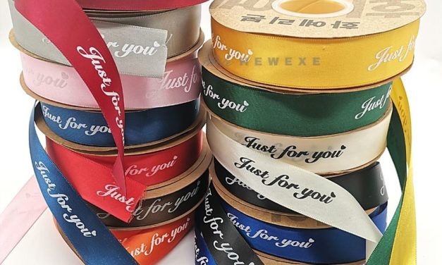 Wide 45m*2.5cm “Just for you” Satin Polyester Ribbon